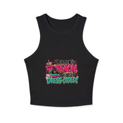 Women's micro rib racer tank top